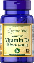 Puritan&#39;s Pride Vitamin D3 400 IU - £14.32 GBP