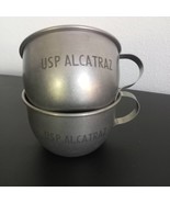 ALCATRAZ USP Inmate Cups 2-Set Reproduction Stainless Steel Mug Coffee S... - $29.44