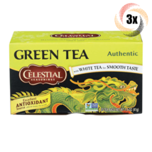 3x Boxes Celestial Seasonings Authentic Green Tea | 20 Bags Each | 1.4oz - £17.26 GBP