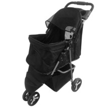 Dog Stroller Pet Travel Carriage W/Foldable Carrier Cart Cup Holder Outdoor - £78.71 GBP