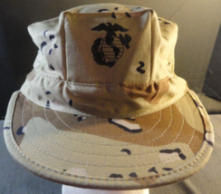 NEW USMC MARINE CORPS OIF DESERT STORM CHOCOLATE CHIP 8 POINT CAP EGA LO... - $661.30 MXN