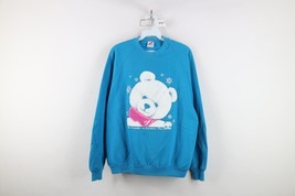 Vintage 90s Streetwear Womens XL Distressed Ski Snowboard Bear Sweatshir... - $39.55