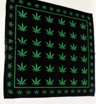 Bandanna Face Mask Bandana Head Scarf Cotton Weed Pot Marijuana Handkerc... - $3.99