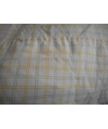 Martha Stewart Yellow Green checked Full Double Flat Sheet USA made cott... - $15.20