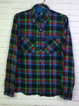 Sub Script NY Mens Size Small Multicolor Plaid Shirt Button Front Street... - £10.89 GBP