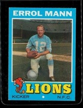 Vintage 1971 Topps Tcg Football Trading Card #247 Errol Mann Detroit Lions - £7.86 GBP