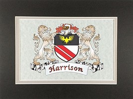 Harrison Irish Coat of Arms Print - Frameable 9&quot; x 12&quot; - $19.55