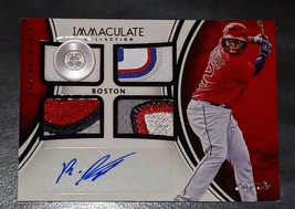 1/1 Rafael Devers Auto 4 Relics  Immaculate Collection 2016 pre rookie - $2,185.00