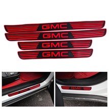 Brand New 4PCS Universal GMC Red Rubber Car Door Scuff Sill Cover Panel ... - £12.76 GBP