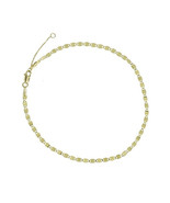 14K Solid Gold Fancy Chain Anklet - Yellow 9&quot;-10&quot; Adjustable - $474.55