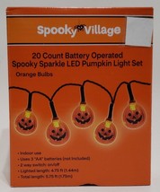 Spooky Village 20 Count Battery Operated Spooky Sparkle LED Pumpkin Ligh... - $273.47 MXN