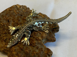 Sterling Silver Lizard Pin 7.1g Fine Jewelry Reptile Brooch - £23.45 GBP