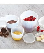 Pampered Chef Set of 3 Silicone Prep Bowls W/Lids 1, 2 &amp; 3 Cups #1751 - $423.25 MXN
