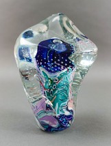Peter Patterson Signed Abstract Freeform Art Glass Paperweight Sculpture - £215.78 GBP
