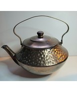 1970&#39;S MCCOY TEA KETTLE COOKIE JAR HAMMERED BRONZE GLAZE POTTERY - $45.82