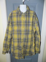 Tucker &amp; Tate Yellow /Gray Plaid Button Down Long Sleeve Size L (10/12) ... - £13.97 GBP