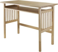 Folding Computer Desk, Beechwood - £97.68 GBP