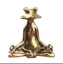 Figura decorativa de rana Zen de bronce para jardín, figura decorativa d... - $26.99