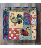 Certified International Susan Winget Country Collage 16&quot; Square Serving ... - £94.95 GBP
