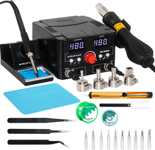 2 in 1 Hot Air Rework and Soldering Iron Station with °F /°C, Cool/Hot Air Conve - £84.70 GBP