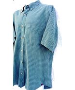 Woolrich Green and White Soft Plaid Short Sleeve Medium Men&#39;s Shirt - $12.91 CAD