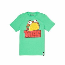 Fortnite Boys TACOS Graphic Short Sleeve T-Shirt Green Size MD-8 - £13.18 GBP