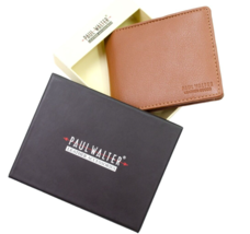 Premium Cowhide Leather Mens Wallet  with RFID Protected, Bifold Brown Wallet - £11.60 GBP