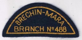 Royal Canadian Legion Brechin-Mara Branch 488 Felt Patch Gold Black 4 1/2&quot; x 1&quot; - £3.84 GBP