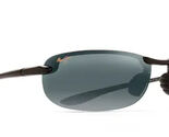 Maui Jim Sunglasses MAKAHA 405-02 Gray Frame Polarized Black Rimless Lenses - $138.59