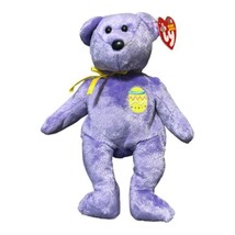 TY Beanie Baby EGGS III 3 the Purple Easter Bear Plush 8.5&quot; Tags attached - £4.93 GBP