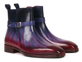 Paul Parkman Mens Shoes Boots Multicolor Patina Jodhpur Handmade 955MIX32 - $539.99