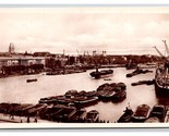 RPPC Boats and Ships in Pool of London United Kingdom UNP Postcard U25 - $3.91