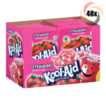 Full Box 48x Packets Kool-Aid Strawberry Caffeine Free ( Fast Free Shipping ) - £20.95 GBP
