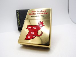 New England Lighter Collectors Founded 1993 Solid Brass Zippo 1994 MIB Rare - $129.00