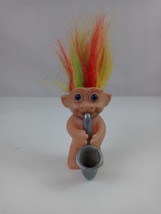 Vintage Troll Doll Multi Colored Hair With Trumpet. - £7.74 GBP