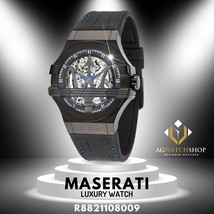 Neu Maserati Potenza Herren Automatik Uhr R8821108009 Schwarz Limited Edition - £209.67 GBP