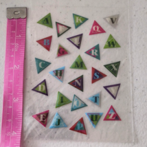 3D Scrapbooking ABC Triangle Shaped Bubble Puffy Stickers - £3.15 GBP
