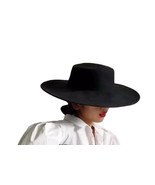 French Retro Wide Brim Fedora Hat  Hepburn Style Formal Occasion Felt Ch... - $49.99