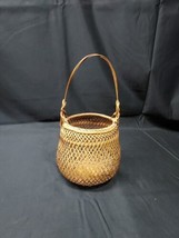 Vintage Japanese Bamboo Basket Flower Gathering Ikebana Hanaire Hanakago ? - $18.69