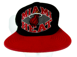 Adidas Miami Heat Hat Adjustable Snapback Black &amp; Red NBA Basketball - £10.81 GBP