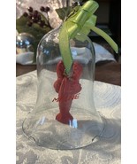Holiday Christmas Ornament State Of Maine Glass Bell Vintage W/ Lobster - $9.28