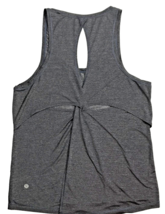 Lululemon Women Gray Tank Top Open Back Size Medium Yoga Running activewear - $13.55