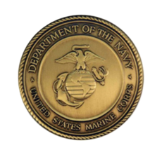 Marine Corps Brass Medallion 2.5&quot; - £55.07 GBP