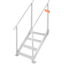 VEVOR Dock Ladder 4 Step, Dock Stairs 30''-38'' Adjustable Height, 500 l... - $165.90