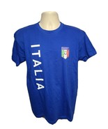 Italian Football Federation FIGC Adult Small Blue TShirt - £17.42 GBP