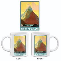 New Zealand - Mitre Peak, Milford Sound - 1940&#39;s - Travel Poster Mug - £19.10 GBP+