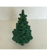 Vintage 1972 ceramic green Christmas tree unlit style winter holiday decor - $29.70