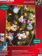 Janlynn Frosty&#39;s Ornament Collection Set of Six Counted Cross Stitch Sequin Kit  - £11.98 GBP