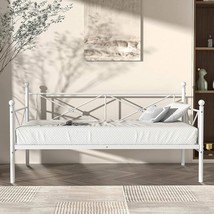 Twin size Heavy Duty Metal Daybed Frame in Classic White Finish - $4,339.35 MXN