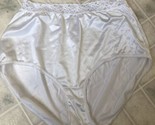 80s HANES Nylon GRANNY Panties Butter Soft Silky Stretch Band Size 9 White - £19.76 GBP